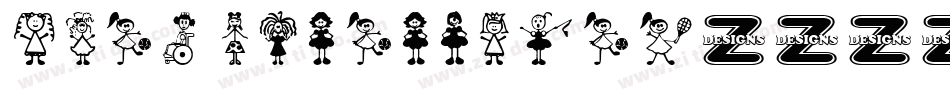 Girl Characters字体转换